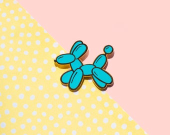 Balloon Dog Enamel Pin - Balloon Animals - Balloon Pin - Balloon Animal Pin - Pin Game - Dog Lapel Pin - Cute Pin - Balloon Badge - Blue Pin