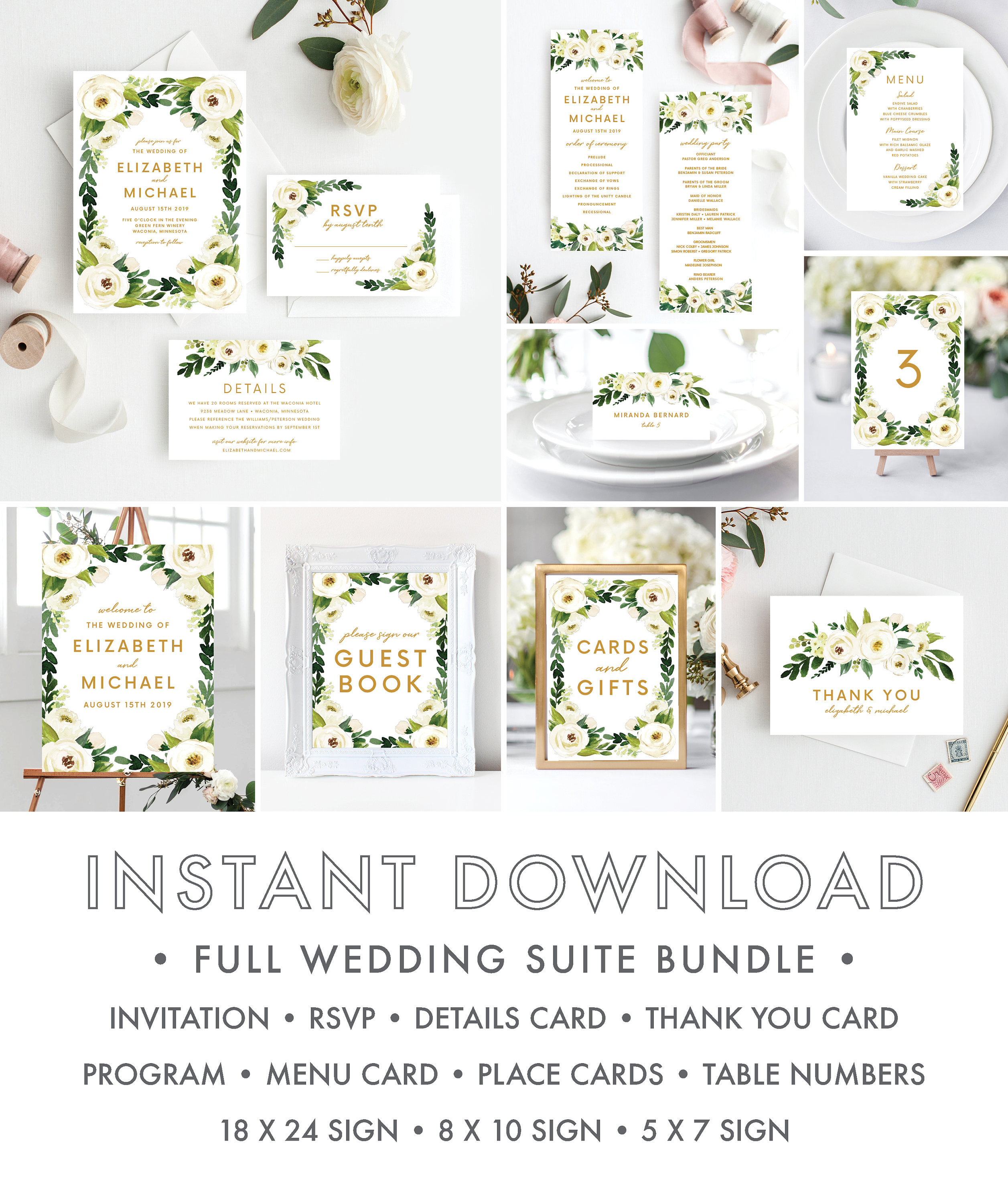 watercolor wedding invitation templates