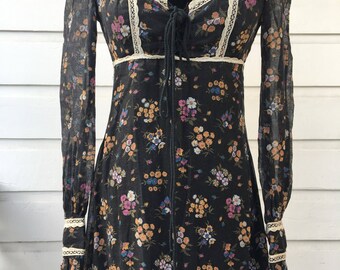 Ethereal boho Black Label Gunne Sax. Vintage 7