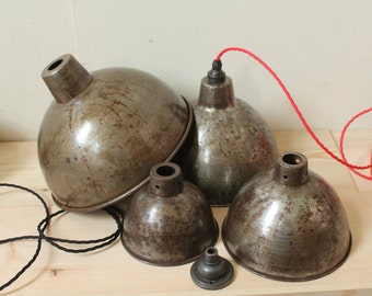 Rusty industrial vintage style factory pendant light