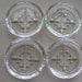Vintage Fleur De Lis Clear Glass Coasters Round Fleur De Lis Coasters Set of Four Vintage Wedding Glass French Decor