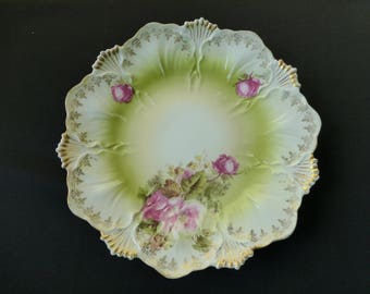RS Prussia Mold 108b Wild Rose Decor Plate