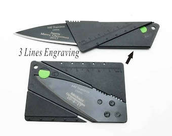 One Personalized Credit Card Knife Engraved Knife Custom Credit Card Knife Birthday Gifts-Free engraving
