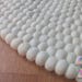 Felt Ball Rugs 20 cm - 250 cm Pure White (Free Shipping)