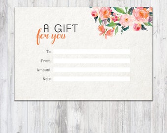 Printable Gift Certificate LipSense SeneGence Gift Card