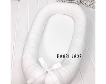 Baby nest white, co sleeper, babynest, sleepnest, babyshower, handmade crafts, baby co sleeper, cot