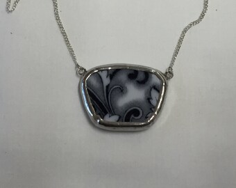Broken China Pendant with Chain #30,012