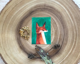 SALE!!! Sly as a Fox, original ACEO