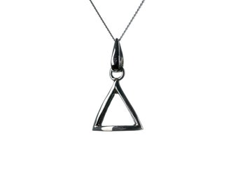 Sterling Silver Dainty Triangle Necklace Handmade Free UK delivery Gift box and Gift bag included Simple Jewellery Minimal Elegant