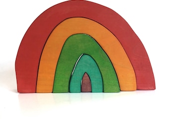 Waldorf Wood Rainbow Stacker