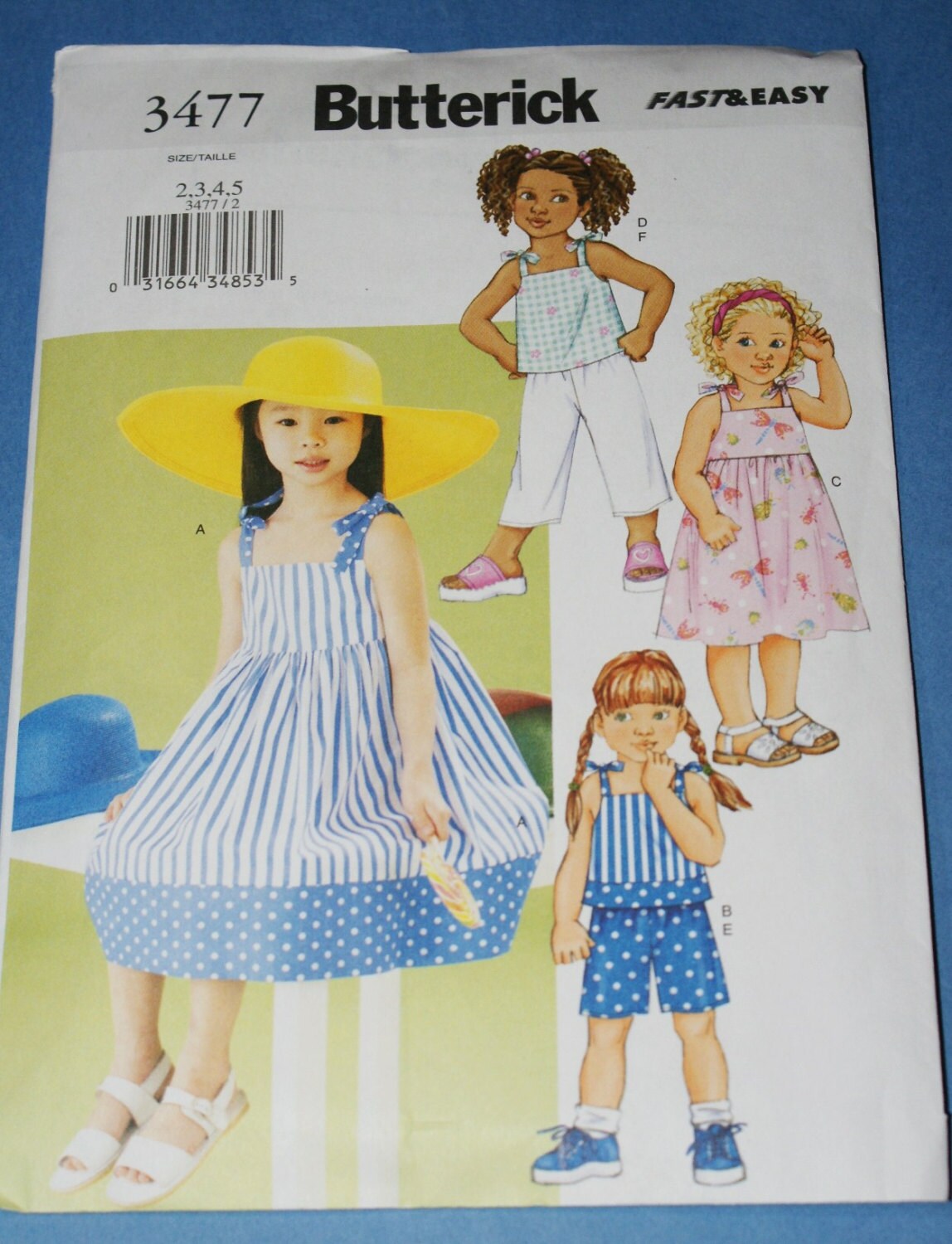 New Butterick Childs Dress Pattern B3477 Size 2 To 5 From Jrsherwood On 