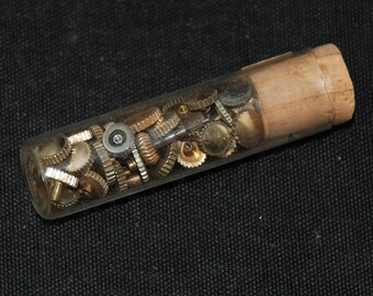 Destash Vial Watch Parts crowns Assemblage Industrial Altered Art Steampunk Charms IV 66