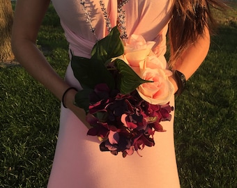 Bridesmaid bouquet, wedding bouquet, silk flowers