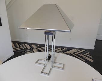 Mid Century Curtis Jere chrome table lamp, glam hollywood regency