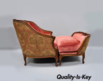 Henredon Beacon Hill Oversized French Country Louis XV Bergere Chair & Ottoman