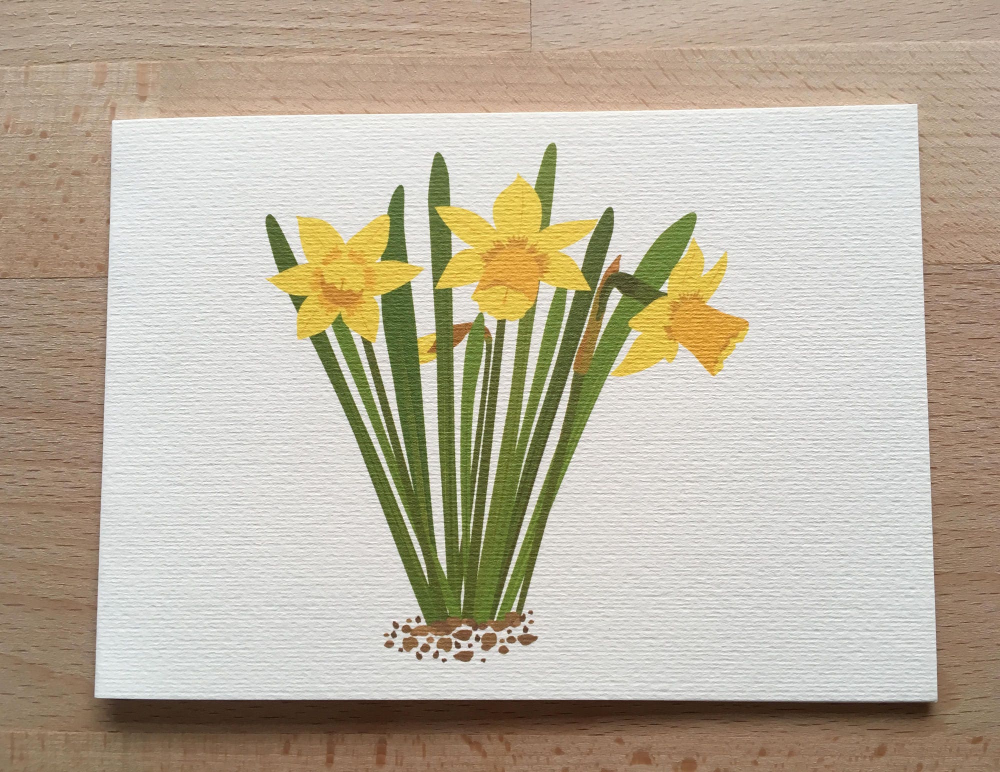 Daffodils Card Floral Birthday Card All Occasion Cards