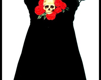 Skulls and Roses BabyDoll Dress....Size S/M