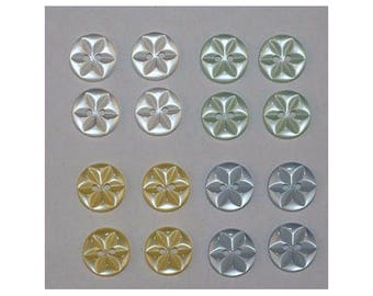 80 x buttons basic 14 mm Star 2 holes set H *-000847