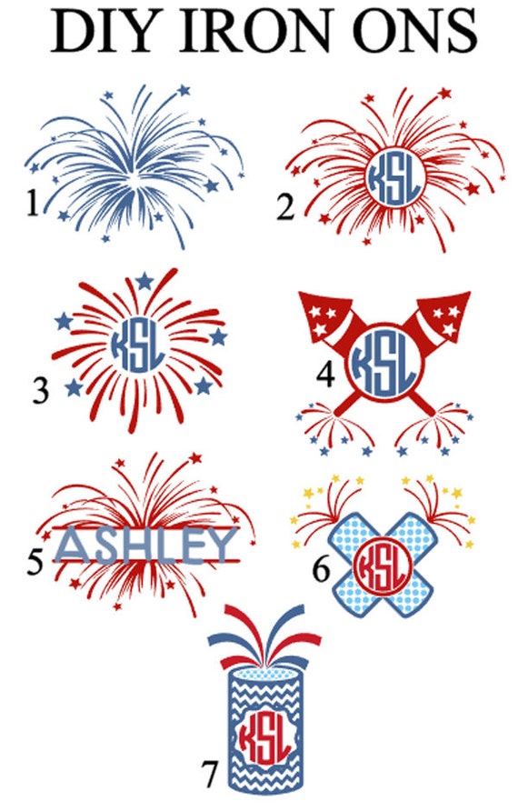 Items similar to 4th of July Iron Ons, DIY Iron On ...