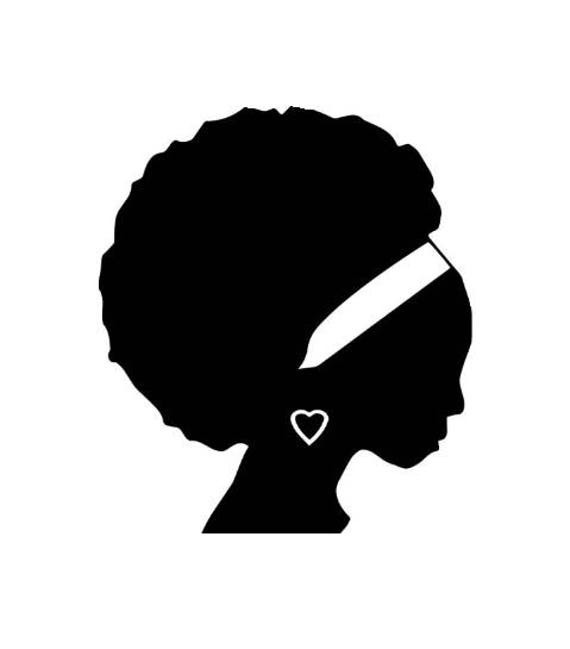 Afro svg Afro lady svg Afro lady Silhouette Afro vector