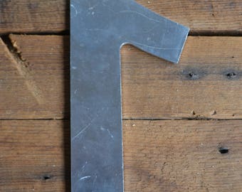 Industrial Salvage Silver Metal Number 1