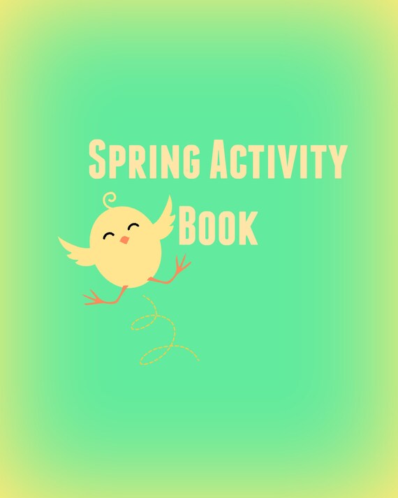 Spring Activity Book / Printable /18 pages / Spring Coloring