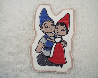 GNOMEO and JULIET Gnomes Embroidered Iron-on Patch
