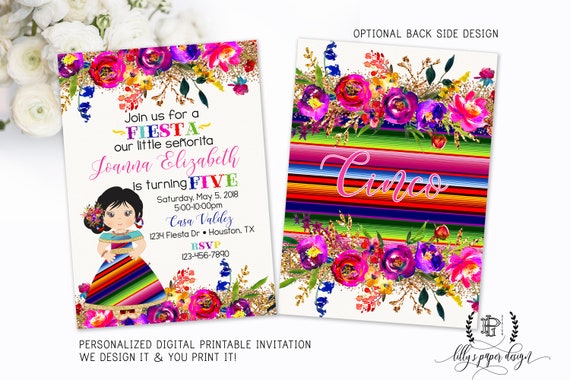 Invitacion Fiesta Mexicana Editable Invitacion Fiesta Mexicana Editable
