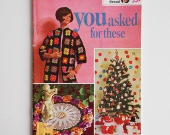 Vintage crochet book, crochet patterns, American thread, Star book no.208, crocheted etching, pattern book, knitted edgings, décorations.