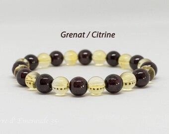 Bracelet Garnet / Citrine