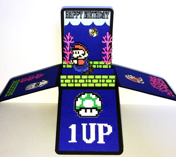 Super Mario Popup Birthday Card