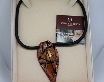 Vintage Antica Murrina Venezia glass pendant necklace