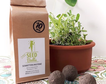 Flowers Seedballs 'Butterfly dance' - 3 or 10 Pack of Seedbombs with summer flower mix