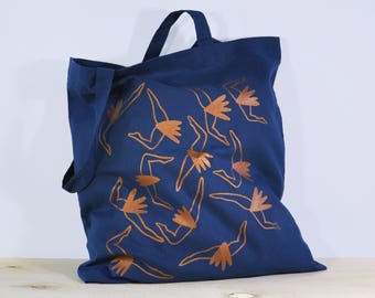 Tote bag screenprinted, Cotton bag, gift for her
