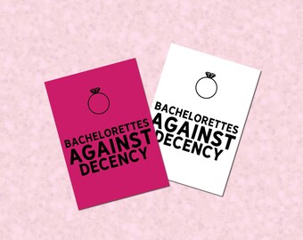 Bachelorette party game, funny card game for bridal showers, bachelorette night games, hen party games, PRINTABLE