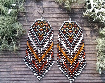 Marrakesh..Beaded Fringe Earrings