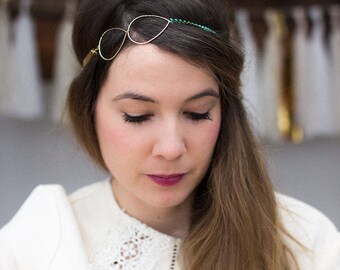 Head jewel gold plated infinity chain