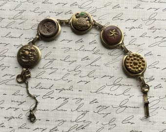 Vintage Victorian Button Bracelet