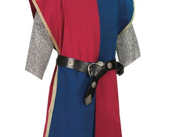 Knightly Tabard with Embroidered Crest: Multi Colored