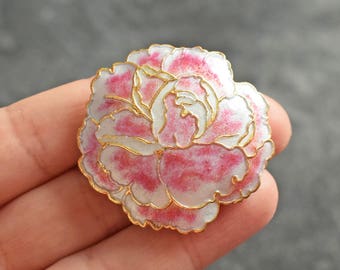 Cloisonne flower pendant bead