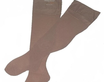 Vintage Back Seam Thigh-High Stockings Sheer Nylon UNUSED in BOX 8.5-9.5 M