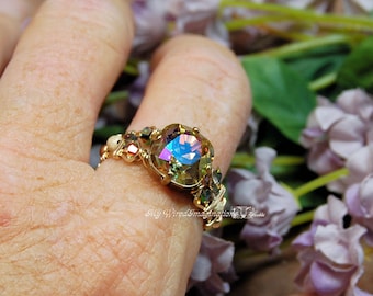 Swarovski Purple Haze Hand Crafted Wire Wrapped Ring Signature Design Fine Jewelry