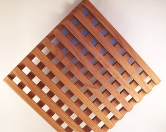 Wood Trivet, Large Cherry Wooden Trivet, Wooden Trivet