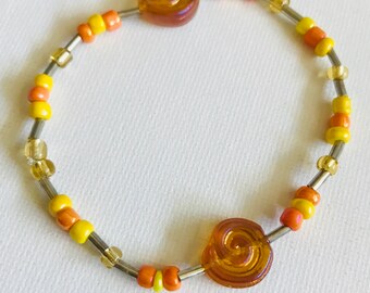 Yellow Swirl Bracelet