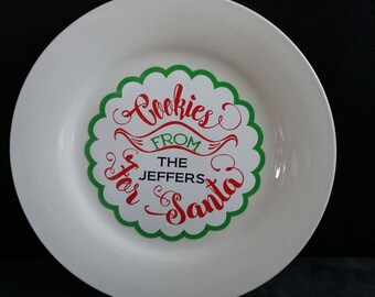 Cookies for Santa plate