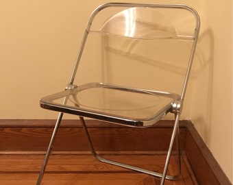 Italian Lucite "Plia" Folding Chair by Castelli