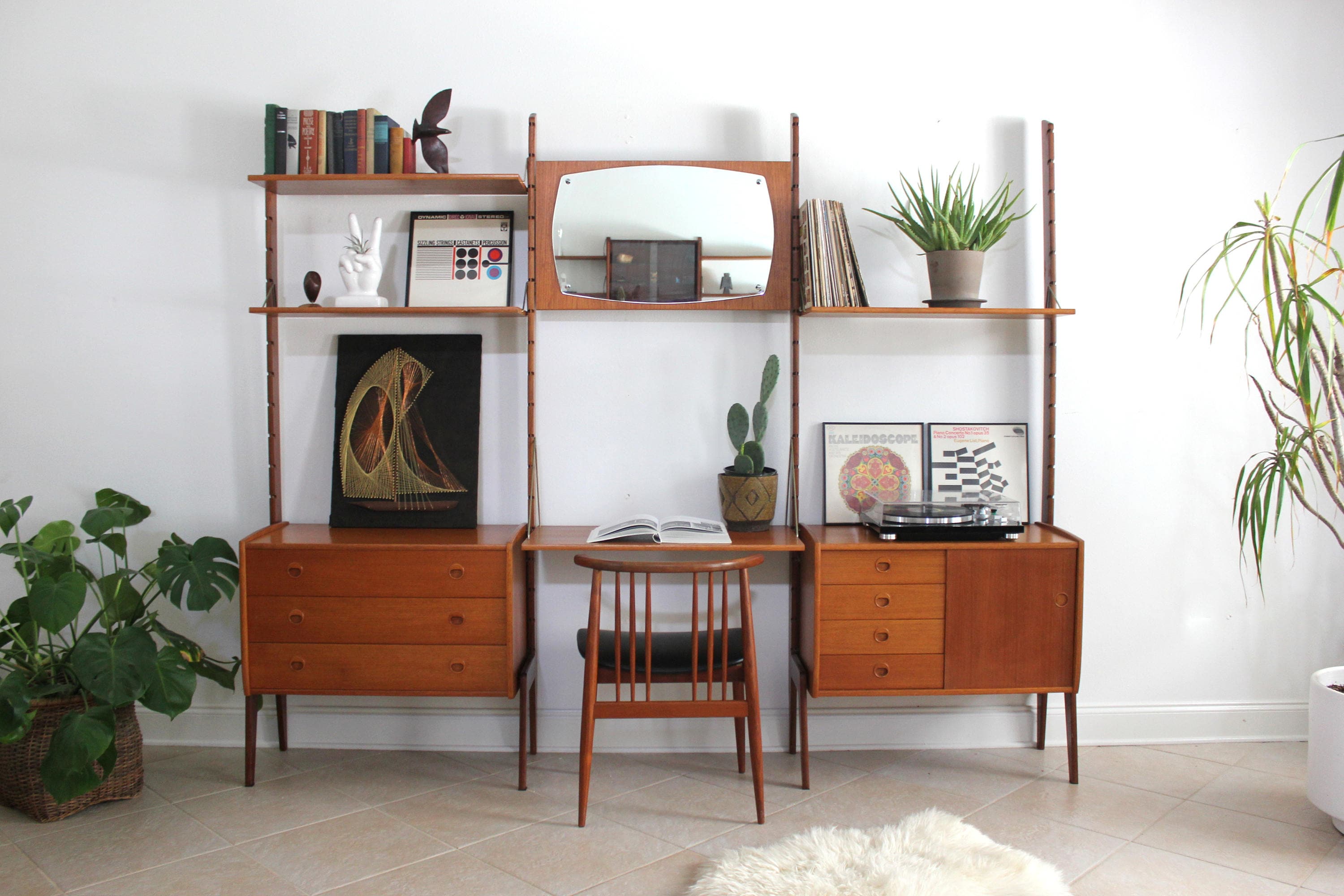 Mid Century Modern ERGO Blindheim Mobelfabrikk Free Standing Wall