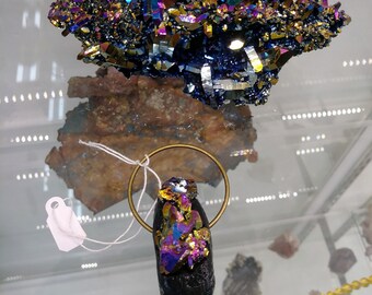 Rainbow Aura Quartz pendant