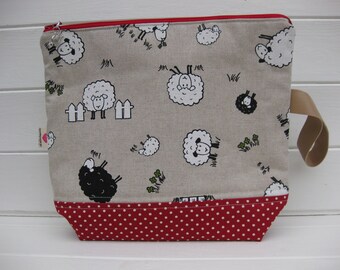 Medium knitting project bag, crochet bag, project bag