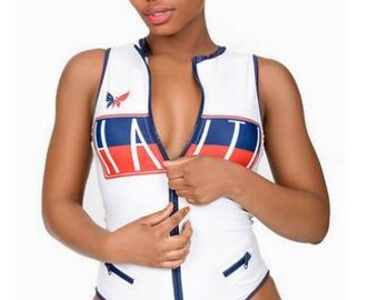 Haitian Flag Bathing Suits.